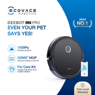 ECOVACS DEEBOT U2PRO Robot Vacuum Cleaner | Best Scrubber for Pet Owners | Intelligent Robotic Vacuum and Mop Vacuum [1 Year Warranty]