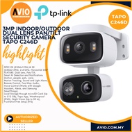TP-LINK Tplink 3MP Outdoor Wireless Wifi Dual Lens Pan Tilt CCTV Camera AI Detection Tapo C246D