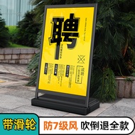 Papan poster luar ruangan, papan iklan tahan angin, rak paparan berdiri sendiri.