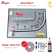 Dwyer Mark II 25 Series Mark II Molded Plastic Manometers มาโนมิเตอร์วัดความดันขนาด 0 - 3 นิ้วน้ำ (I