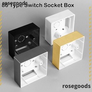 ROSEGOODS1 Switch Socket Box PVC On-Wall Mount Switch And Socket Apply Wall Surface Junction Box