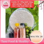 [DELICIOUS TYPE] Combo 54: 250g dew-dried rice paper + 1 bottle of simmered chili sauce + 1 bottle o