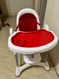 （二手）Myheart折疊兒童餐椅-紅色