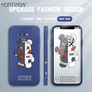 Hontinga เคสโทรศัพท์ Samsung Galaxy Note 9 Note 8เคสมือถือการ์ตูนหมีน่ารักทรงสี่เหลี่ยมทำจากซิลิโคนนุ่มขอบเคสยางแบบเต็มเคสป้องกันกล้องด้านหลังเคสใส่โทรศัพท์แบบนิ่มสำหรับเด็กผู้หญิง