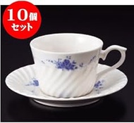 kbu3-742-23-233-10set 10-piece bowl, screw rose tea C/S [bowl 8.5 x 6, plate 5.7 x 0.8 inches (14.5 