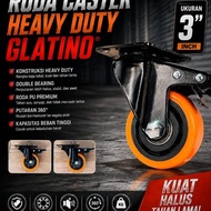 GLATINO 3" Heavy Duty Caster Wheels 3 inch Double Bearing Trolly Wheels/ PRICE 1 PC Glatino 3 inch D