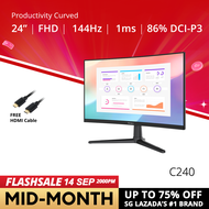 PRISM+ C240 24 144Hz 1500R Curved Productivity Monitor Gaming Monitor [1920 x 1080]