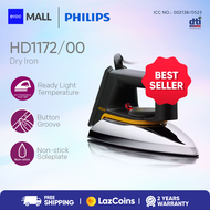 PHILIPS Garment Care Dry Iron HD1172-01 1000W, Dual voltage, Aluminium Soleplate, 1.9M Cord, Aluminu