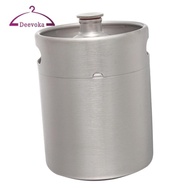 [deevoka] Stainless Steel Mini  Keg Growler Keg Bottle Home Making Wine for Camping, Hiking  Activit
