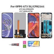 OLED With Frame For OPPO A73 4G/CPH2099 A73 5G/CPH2161 A75S F17 2020 LCD Display With Touch Screen