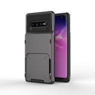 เคส Samsung Galaxy สำหรับฝาพับมีช่องเสียบบัตร S24 S23 S21 S10 5G เคส S8 S9 S10E S10 Plus เคสสำหรับ Samsung A7 2018 A750 Note 9 S22 + S8 + ฝาครอบ