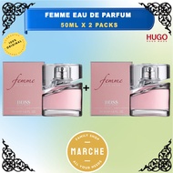 2X HUGO BOSS FEMME Eau De Parfum 50ml #Marche Family Shop#