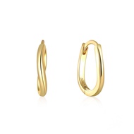 My Juvel 14K Gold 925 Sterling Silver Dani Huggies Earrings Anting Anting For Women