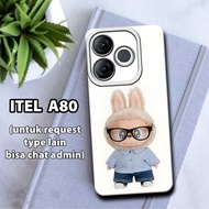 CC24 Flexible rubber softcase for ITEL A80/ Girl's Motif/case ITEL A80/kesing ITEL A80/silicon ITEL 