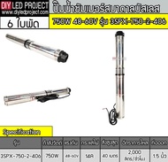 ปั๊มบาดาลบัสเลส 750W 48-60V รุ่น 3SDPX-750-2-40/6 (6ใบพัด) ท่อออก 1.2นิ้ว