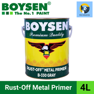 Boysen Rust-Off Gray Alkyd Metal Primer 1 or 4 Liters (Gallon) B-330 Lead Free Metal Primer Paint Ru