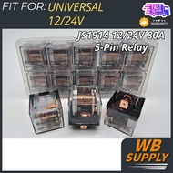 12V/24V 80A 5-Pin Heavy Duty Relay with Light JS1914 -Universal Automotive Relay Horn Fog lamp Spotl