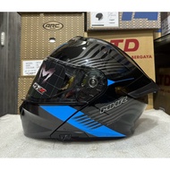 HELMET  MHR GTZ Flip Up (Full Face) Black /Blue Double Visor-ECER22-05