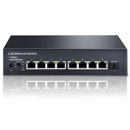 STEAMEMO 8-Port 2.5G Unmanaged Ethernet Switch, 8X 2.5G Base-T Ports, 1X 10G SFP, 60Gbps Switching C