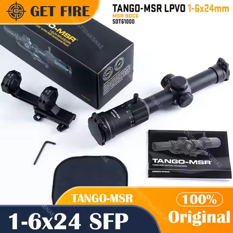 TANGO MSR 1-6x24mm Riflescope SFP Illuminated Red BDC6 Reticle with Alpha-MSR Cantilever Mount SOT61