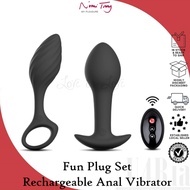 Nomi Tang Fun Plug Set Rechargeable Anal Vibrator Black