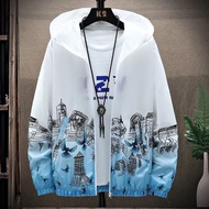 HY Men’s Ultra-thin Jackets Ice Silk Sun Protection Clothing Casual Lightweight Jackets Sun Protecti