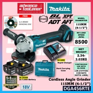 Makita DGA456RTE / DGA456RFE / DGA456Z 18V Cordless Angle Grinder 115MM (4-1/2")
