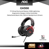 AOC GH300 Wired USB Gaming Headset With Mic