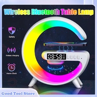 Wireless Speaker with Bluetooth Lamp  LED Atmosphere Light RGB Wireless Charger Bluetooth Speaker Ta