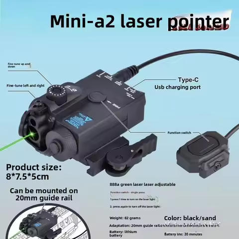 MINI-A2 PEQ15 Laser & IR Tactical Light - 20MM Picatinny Rail Mount, Red/Green Sight for M300/M600