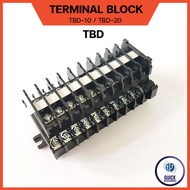 TBD 10 20 Terminal Block เทอร์มินอล 2ชั้น พร้อมฝาปิด ขนาด 10A 20A 600V 2ชั้น