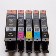Canon หมึกแท้CANON 750+751 ยกชุด5ตลับ nobox (750BK751BKCYM) NOBOX