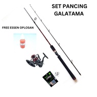 Set Paket Pancing Galatama Sungai Danau Pantai Pinggir Laut Joran 1.8 M dan Reel 3000