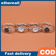 ETH 1pc silver bangle watches women fashion bracelet quartz watch students watch TH