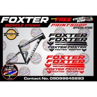 ❡FOXTER Mountain Bike cut-out Vinyl Sticker Decal for and Road Cycling