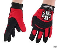 ถุงมือขับมอเตอร์ไซค์  West Coast Choppers รุ่น RIDING GLOVES BLACK/RED  สินค้าแท้นำเข้าจากอเมริกา