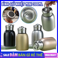 Bình Giữ Nhiệt Từ 8-12 Giờ Chịu Nóng Lạnh - Cốc Giữ Nhiệt Ly Giữ Nhiệt Lõi INOX Dáng Bầu Có Móc Tre