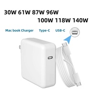 HUI 30W 61W 87W 96W 100W 118W PD USB-C Notebook Laptops Power Adapter Type-C Fast Charger For MacBoo