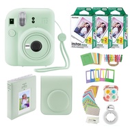 Instax Mini 12 Instant Camera with Case, 60 Fujifilm Prints, Decoration Stickers, Frames, Photo Albu
