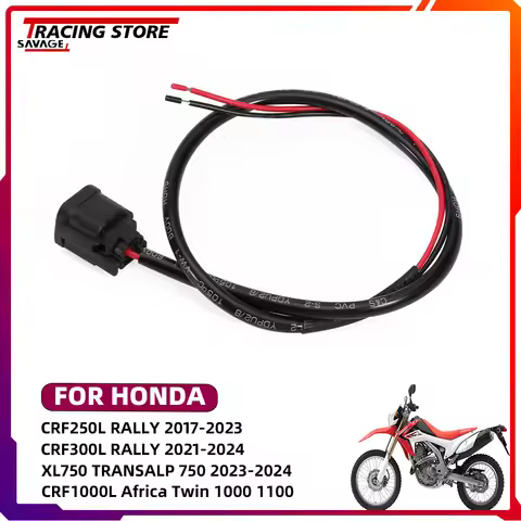 2 Wire Outlet Power Connector For Honda XL750 Transalp 750 CRF250L CRF300L Rally CRF1000L CRF1100L A
