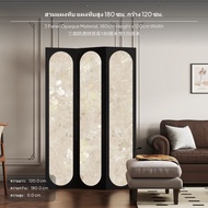 ฉากกั้นห้องแบบพับ 6 แผงสไตล์ฝรั่งเศส หน้าจอแบ่งส่วนแบบวินเทจหรูหรา โครงสร้างทำจากไม้เฟอร์แข็งแรง ลาย