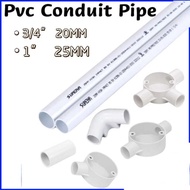 4.5FEET PVC ELECTRICAL CONDUIT PIPE SIRIM (20MM 3/4") / (25MM 1") PAIP PVC WIRING/PAIP ELEKTRIK