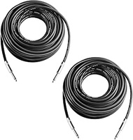 Yoico 2Pcs 25 Feet Professional 1/4" to 1/4" Speaker Cables, Pair 25 ft 12 Gauge 1/4 Male Inch Audio