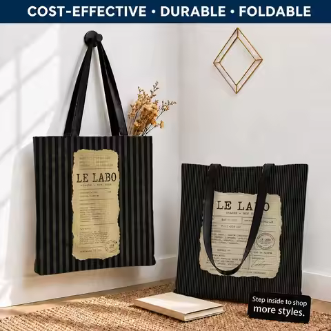 Brand logo Le Labo Storage Bags Polyester Canvas Tote Lightweight Foldable Reusable Shopping Bag Sho