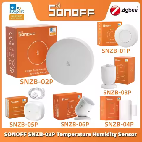 SONOFF SNZB-02P SNZB 02P Zigbee Temperature and Humidity Sensor SONOFF TRVZB Bridge-P SNZB-06P SNZB-