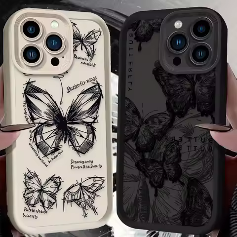 INS Retro Butterfly Phone Case For Tecno Spark 30C 10 6 Go Camon 30 20 itel A70 P55 RS4 Pova 6 Neo 4