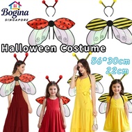 [SG] Bee Wings Costume Cute Bee/Ladybug Wings with Headband Set for Halloween Parties and Stage Perf