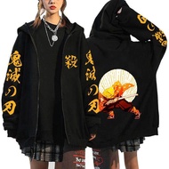 เสื้อฮู้ด Demon Slayer มีฮู้ดชุดวอร์มมีซิปอนิเมะผู้ชายเสื้อกันหนาวมีฮู้ดเสื้อแจ็กเก็ตมีซิปอนิเมะ