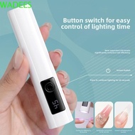 WADEES Mini Nail Dryer Light, Efficient Curing 45s Timer LED Nail Lamp, Nails Art Tools Hand-held Po