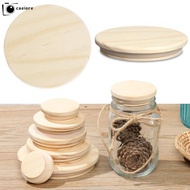 CAEIORE Wood Lids Wooden Bottle Sealing Caps Kitchen Organization Canning Storage